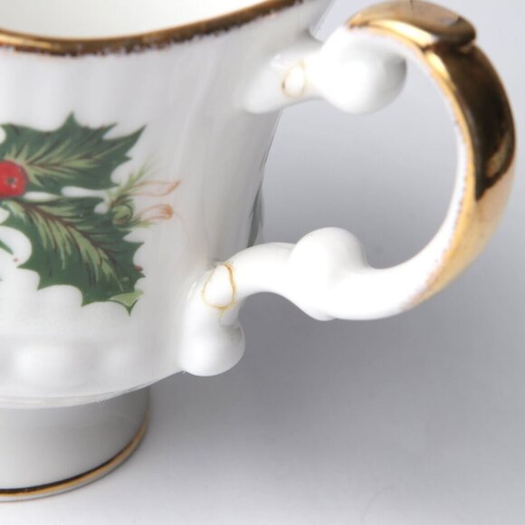Vintage Queens Rosina Yuletide Christmas Tea Coffee Mug Creamer Sugar Bowl China - Picture 9 of 10